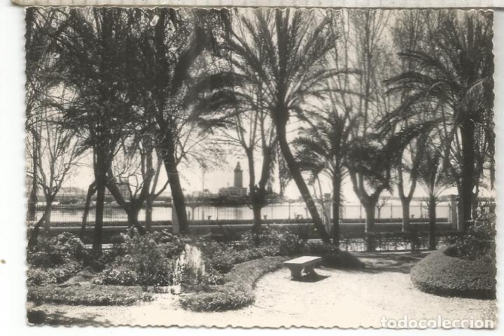 Postales: MALAGA JARDINES DEL PARQUE ESCRITA