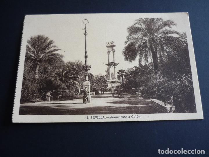 Postales: SEVILLA MONUMENTO A COLON - Foto 1