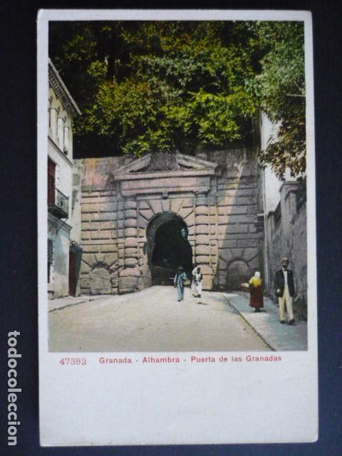 Postales: GRANADA ALHAMBRA PUERTA DE LAS GRANADAS - Foto 1