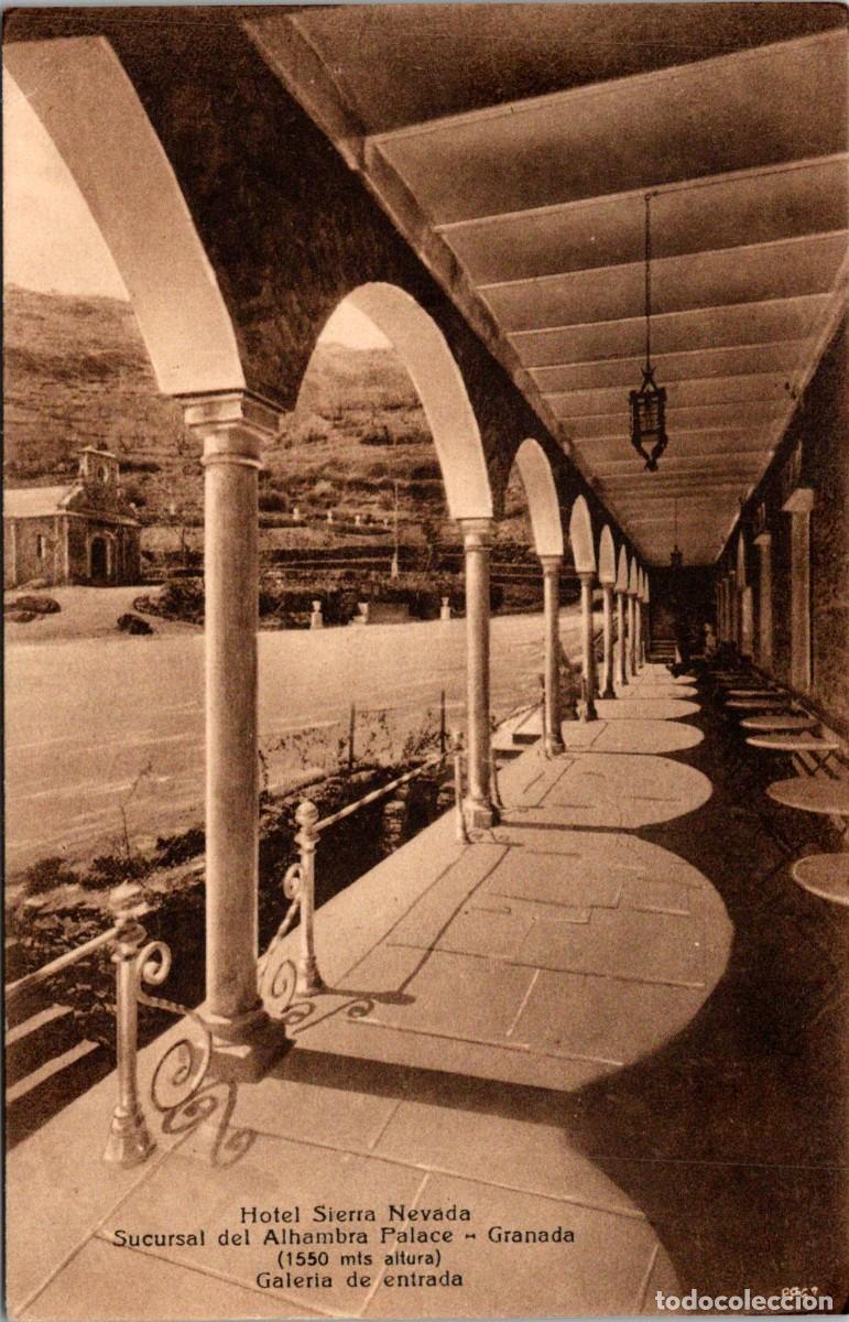 Postales: Hotel Sierra Nevada - Sucursal del Alhambra Palace de Granada - Galer&iacute;a de entrada -Ed. Kunstanstalt