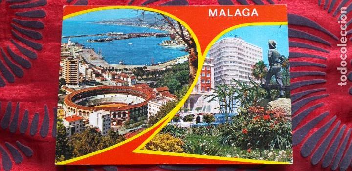 Postkarten: MALAGA-RVIII-COSTA DEL SOL-150X105MM-PLAZA DE TOROS Y PUERTO