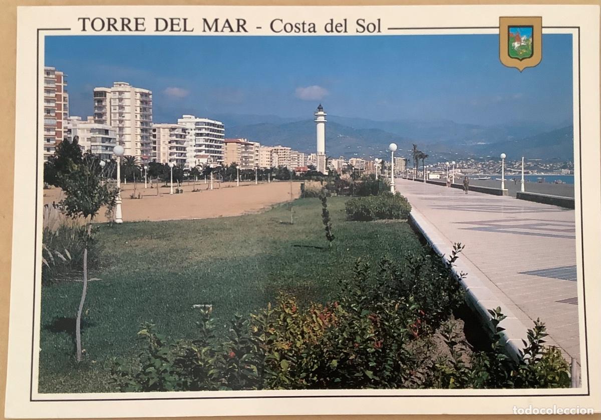 Postales: M&Aacute;LAGA, TORRE DEL MAR, Paseo Dom&iacute;nguez. Circulada. - Foto 1