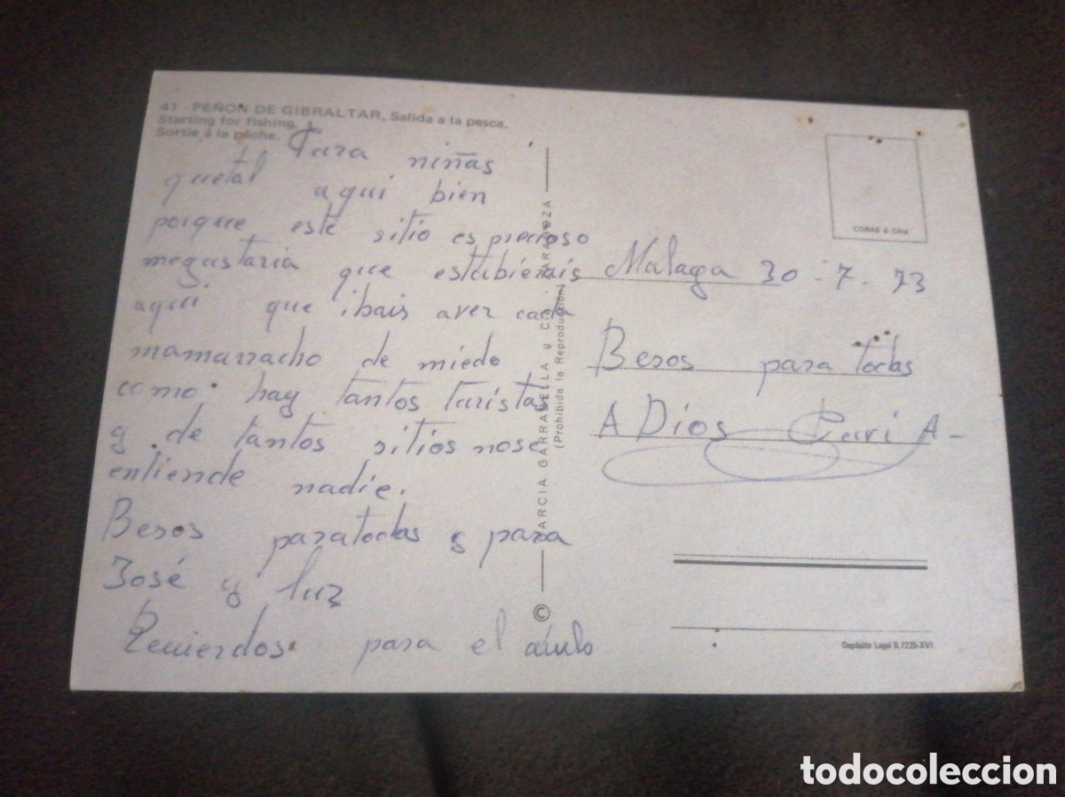 Postales: GIBRALTAR, POSTAL A&Ntilde;OS 70 - Foto 2