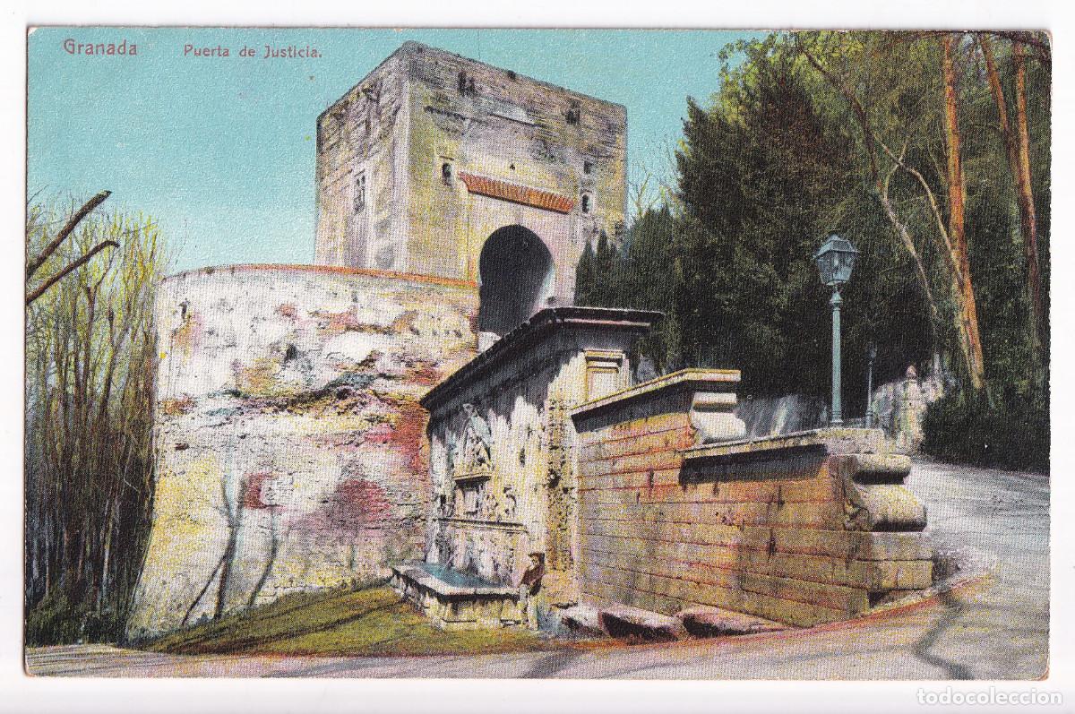 Postales: POSTAL. GRANADA. PUERTA DE JUSTICIA - Foto 1