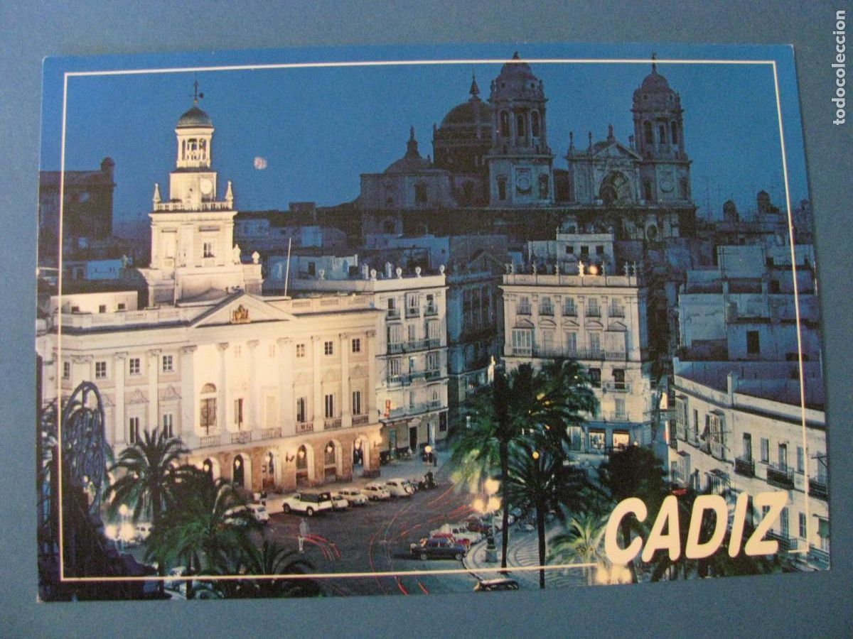 Postales: POSTAL DE CADIZ. AYUNTAMIENTO Y CATEDRAL. EDICI&Oacute;N DE LUJO.