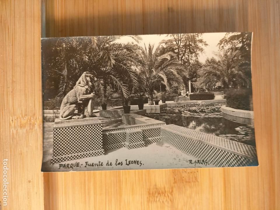 Postales: SEVILLA-PARQUE-FUENTE DE LOS LEONES-FOTOGRAFICA-POSTAL ANTIGUA-(104.009)