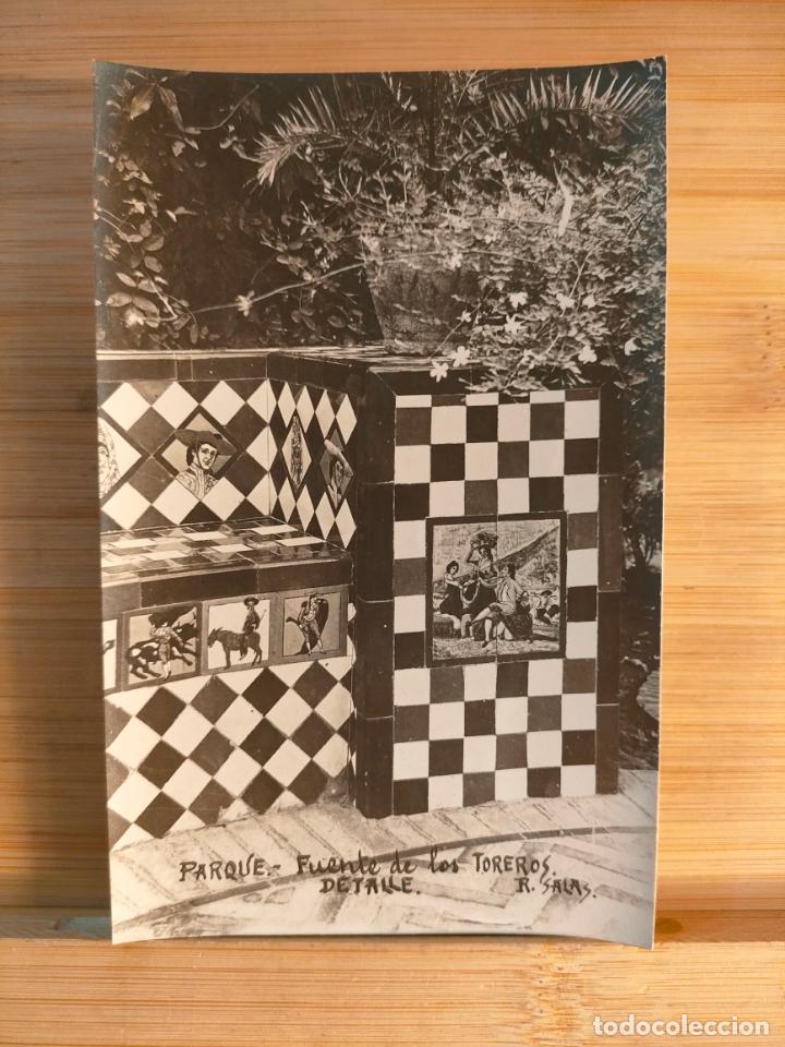 Postales: SEVILLA-PARQUE-FUENTE TOREROS-FOTOGRAFICA-POSTAL ANTIGUA-(104.023)