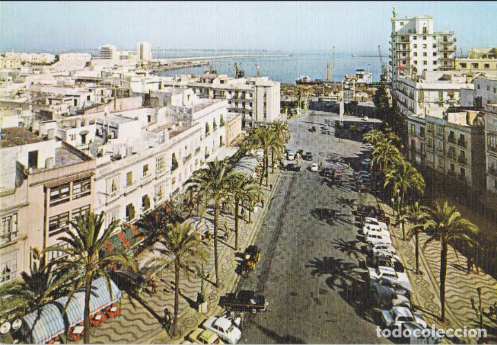 Postales: CADIZ, PLAZA DE S.JUAN DE DIOS Y PUERTO &ndash; EDICIONES SICILIA N&ordm;73 &ndash; EDITADA EN 1970 &ndash; S/C