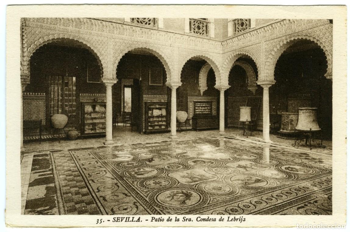 Postales: N&ordm; 35-SEVILLA. Patio de la Sra. Condesa de Lebrija. Sin circular. ED. L. ROISIN