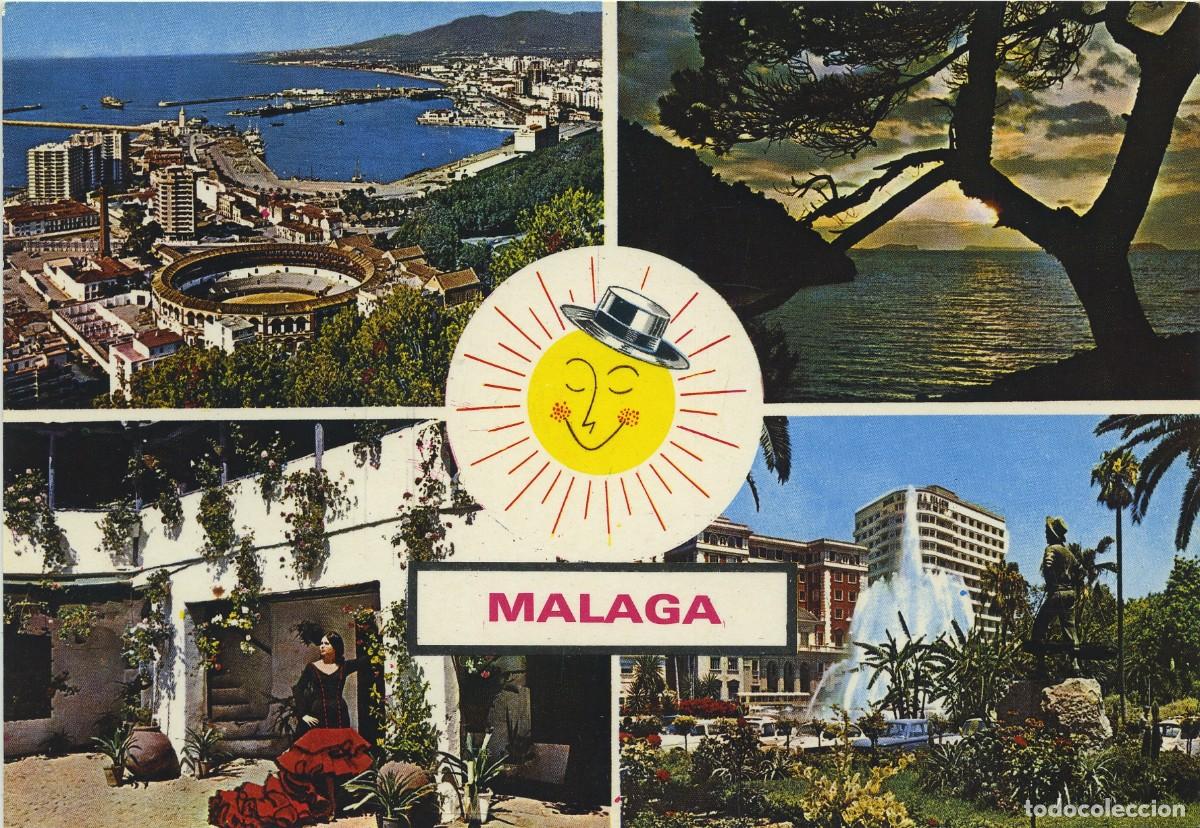 Postales: N&ordm; 1.429-M&Aacute;LAGA. Vistas varias. Escrita en 1970. ED. POSTALES COSTA DEL SOL