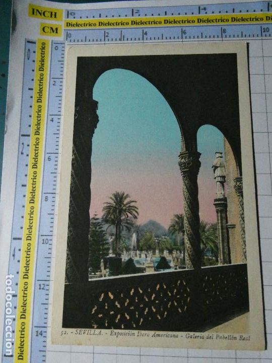 Postcards: POSTAL DE SEVILLA. A&Ntilde;OS 10 30. EXPOSICI&Oacute;N IBERO AMERICANA GALER&Iacute;A DEL PABELL&Oacute;N REAL 52 ROISIN. 3037