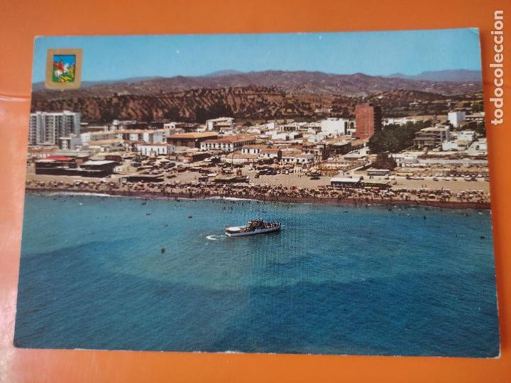 Postales: TORRE DEL MAR COSTA SOL ED ESCUDO ORO 13 CIRCULADA A&Ntilde;OS 60 PLAYA ANIMADA EDIFICIOS PIE DEL AGUA