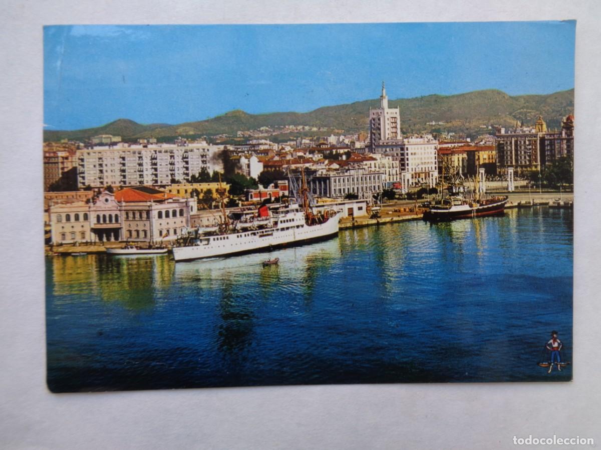 Postales: POSTAL DE MALAGA ( COSTA DEL SOL ): PUERTO . A&Ntilde;OS 60, BARCOS , ETC