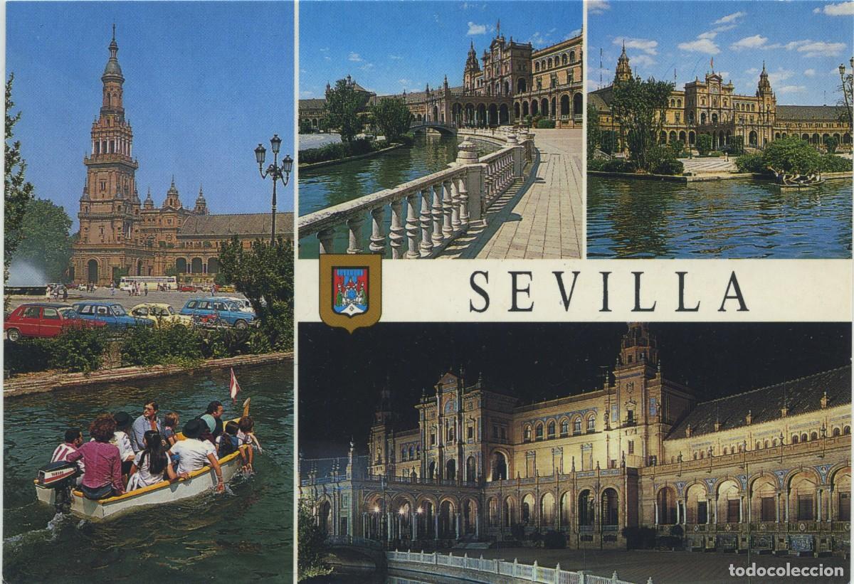 Postales: N&ordm; 132-SEVILLA. Plaza de Espa&ntilde;a. ED. DOM&Iacute;NGUEZ