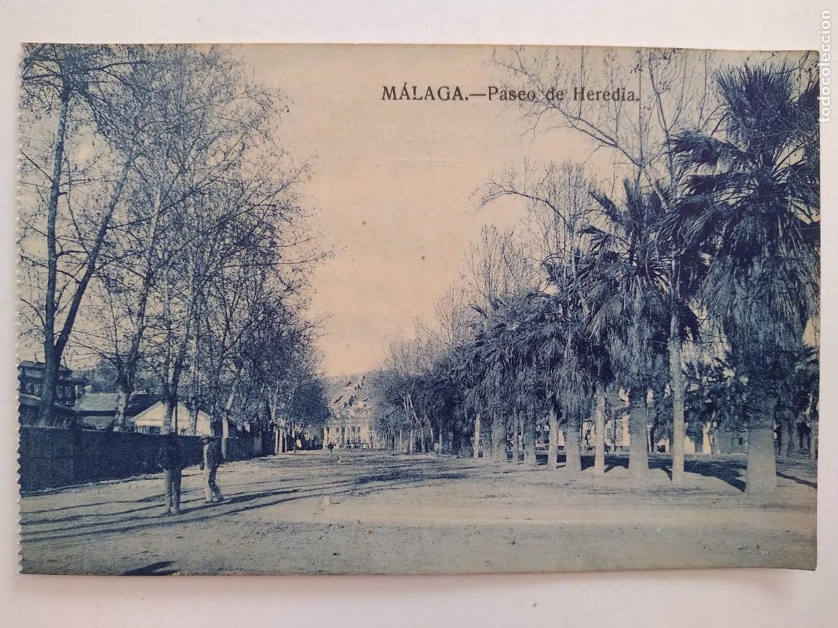 Postkarten: ANTIGUA POSTAL MALAGA PASEO DE HEREDIA RV 1276