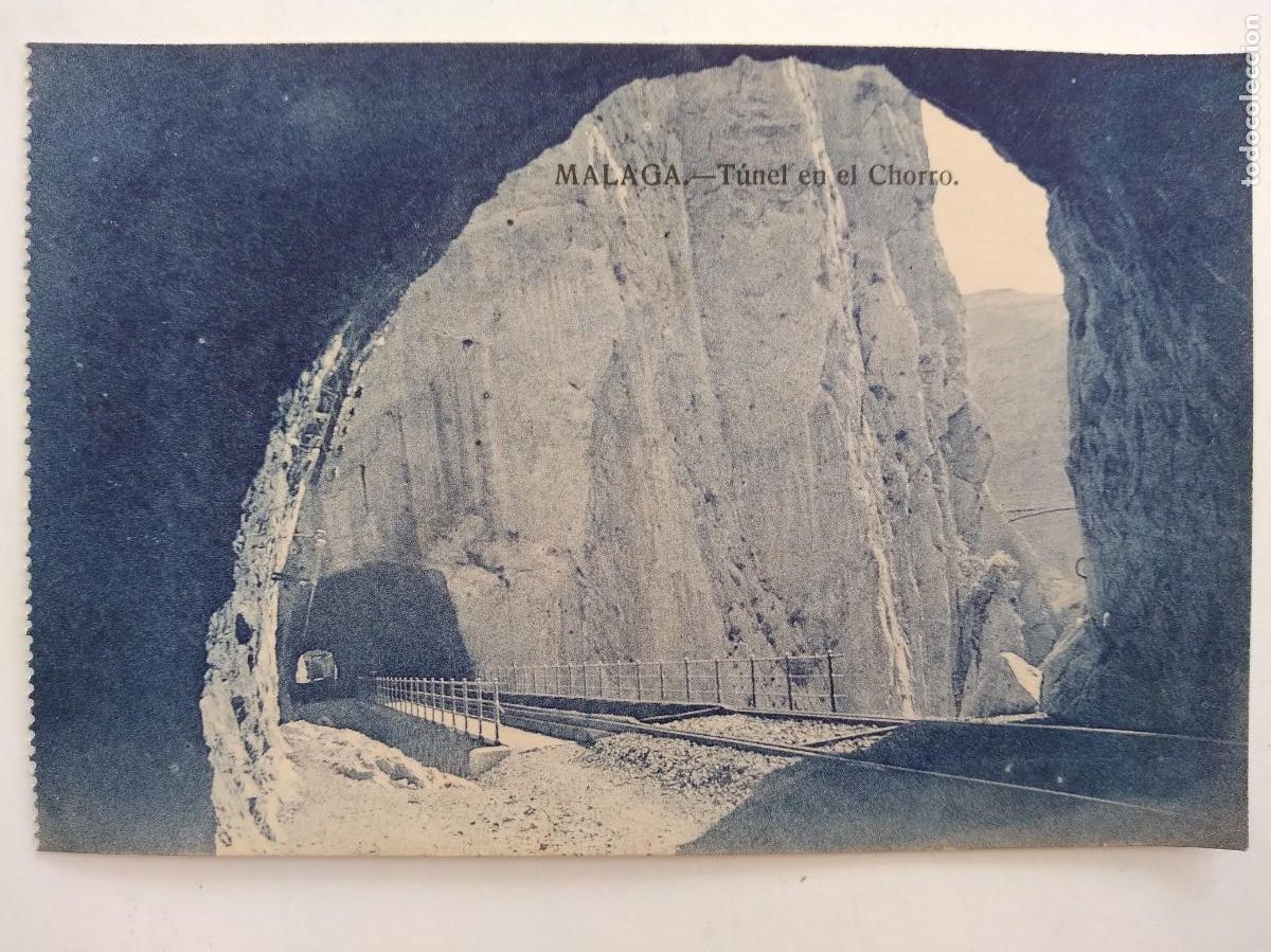 Postales: ANTIGUA POSTAL MALAGA TUNEL EN EL CHORRO RV 1277