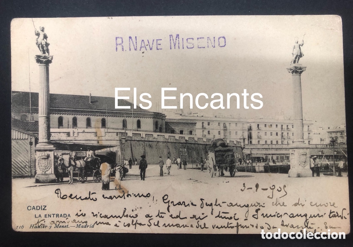 Postais: POSTAL CADIZ ENTRADA A LA POBLACION EDITOR HAUSER Y MENET SIN PARTIR