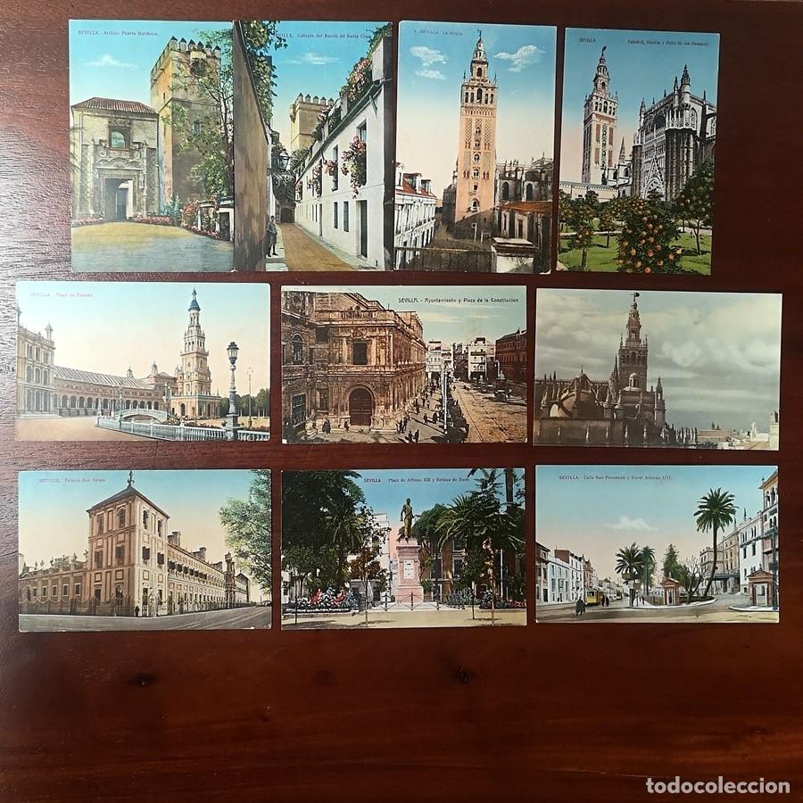 Postales: Diez Tarjetas Postales Sevilla - Foto 1