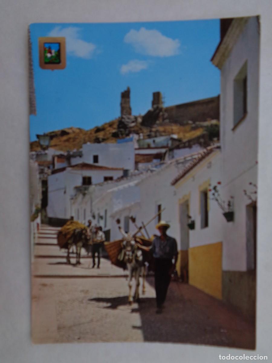 Postales: POSTAL DE VELEZ-MALAGA ( COSTA DEL SOL - MALAGA ): CALLE TIPICA . A&Ntilde;OS 60, ARRIEROS CON BURRO, ETC