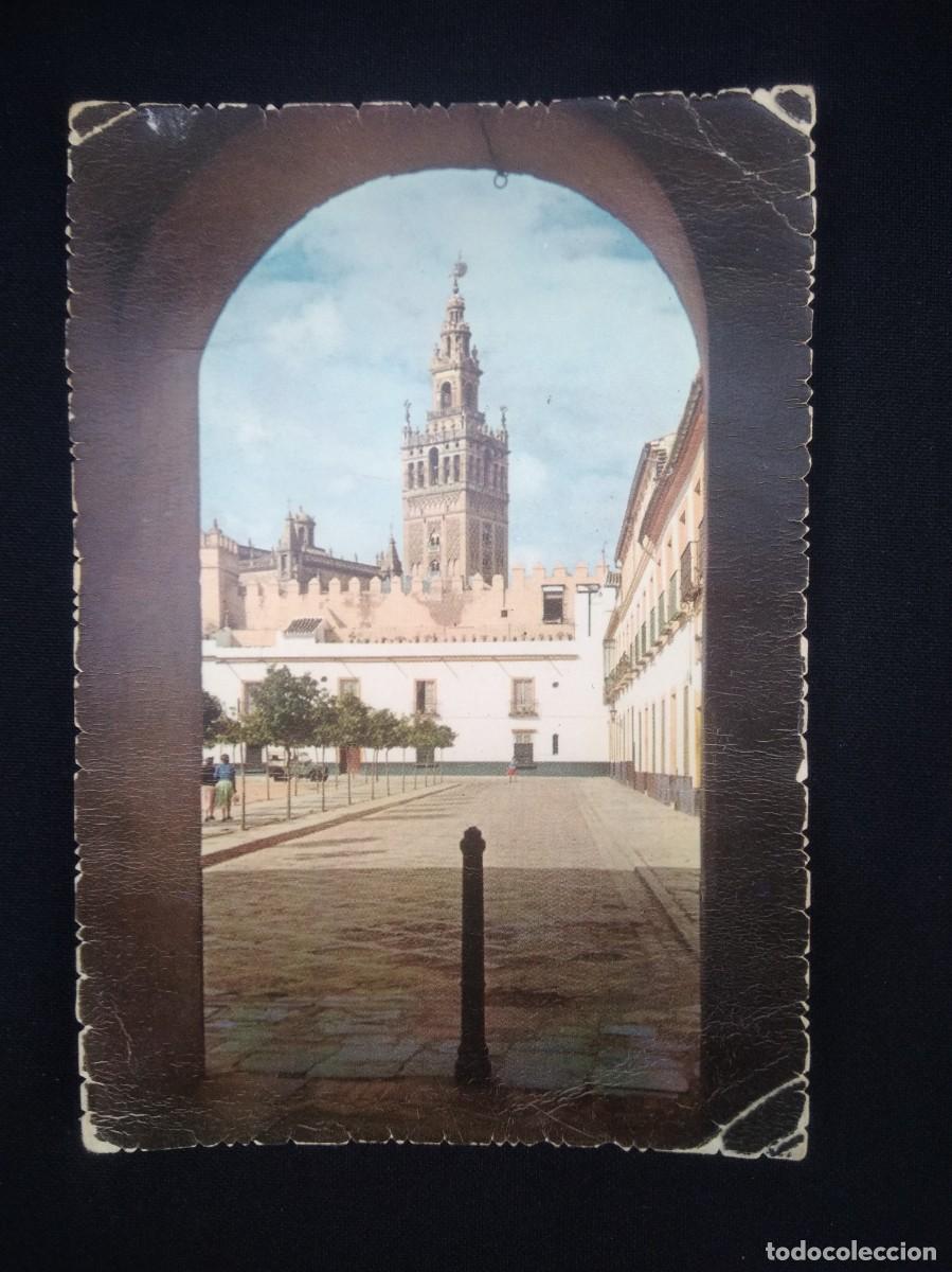Postales: Postal sevilla- Patio de banderas, Giralda
