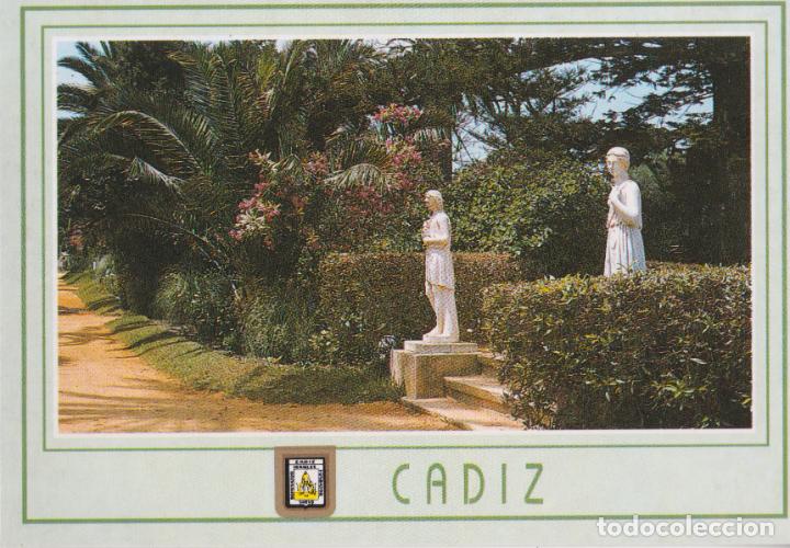 Postales: CADIZ, PARQUE GENOV&Eacute;S &ndash; ESCUDO DE ORO 1300 &ndash; ESCRITA