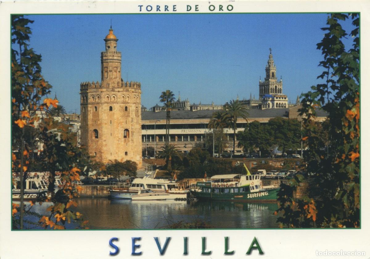 Postales: N&ordm; 838-SEVILLA. Torre del Oro. Circulada en 2007. EDICIONES 07 C.B.