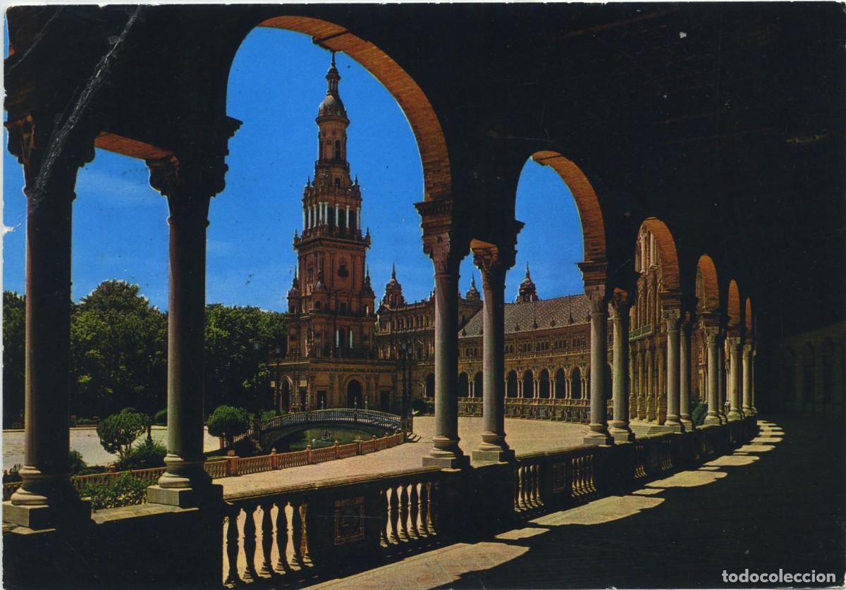 Postales: N&ordm; 526-SEVILLA. Galer&iacute;a de la plaza de Espa&ntilde;a. ED. BEASCOA