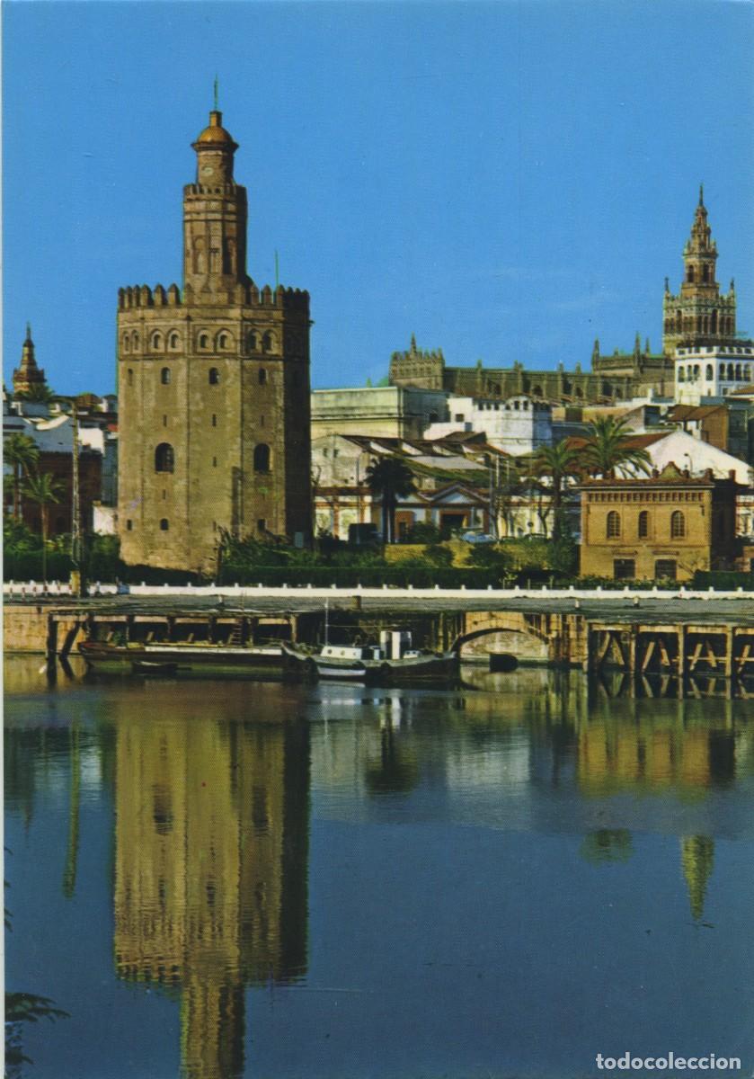 Postales: N&ordm; 205-SEVILLA. Torre del Oro y Giralda. Sin circular. EDICIONES RO-FOTO