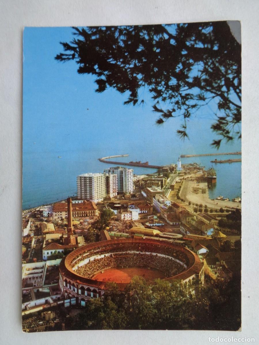 Postales: POSTAL DE MALAGA ( COSTA DEL SOL ): PLAZA DE TOROS Y VISTA PARCIAL DEL PUERTO. A&Ntilde;OS 60
