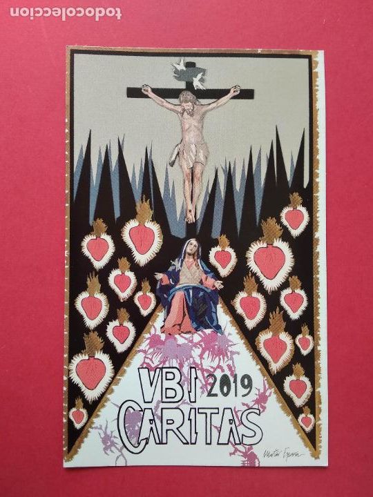 Postales: TARJETA POSTAL DE SEMANA SANTA EN MALAGA NUEVA 2019 CARITAS