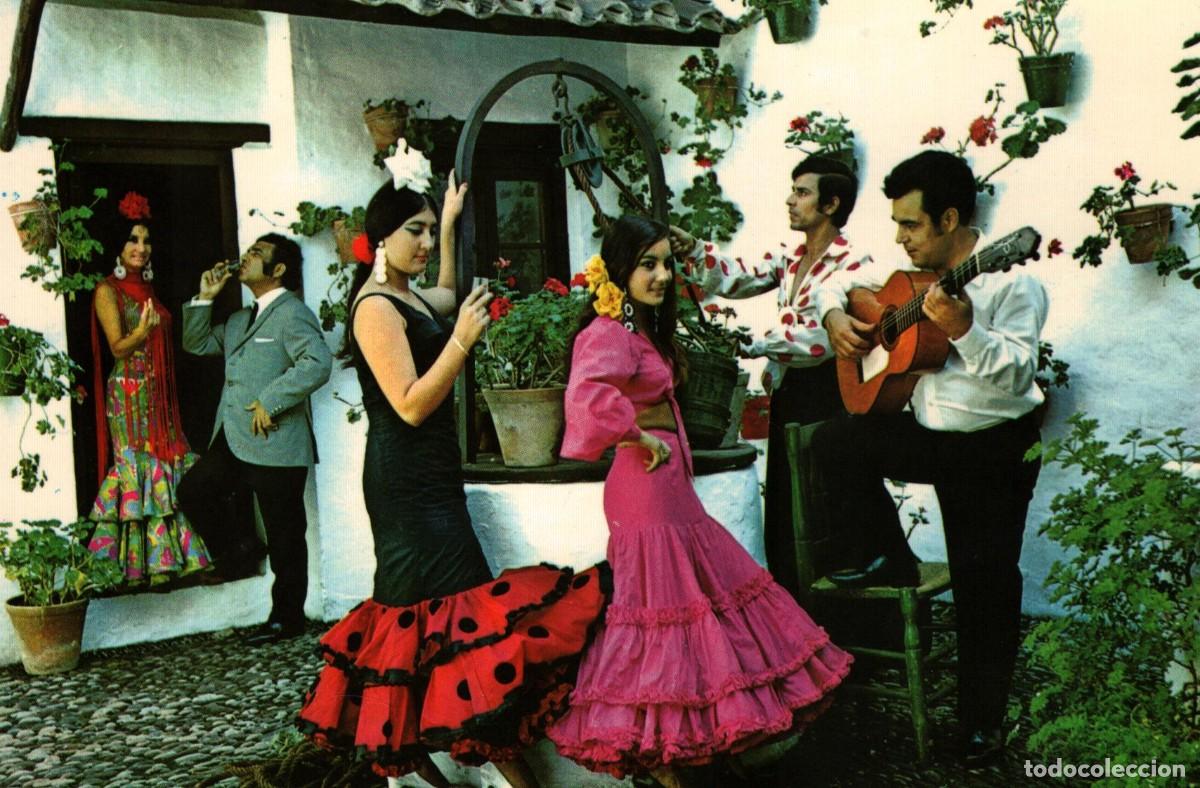 Postales: Espa&ntilde;a es diferente escena t&iacute;pica andaluza sin circular
