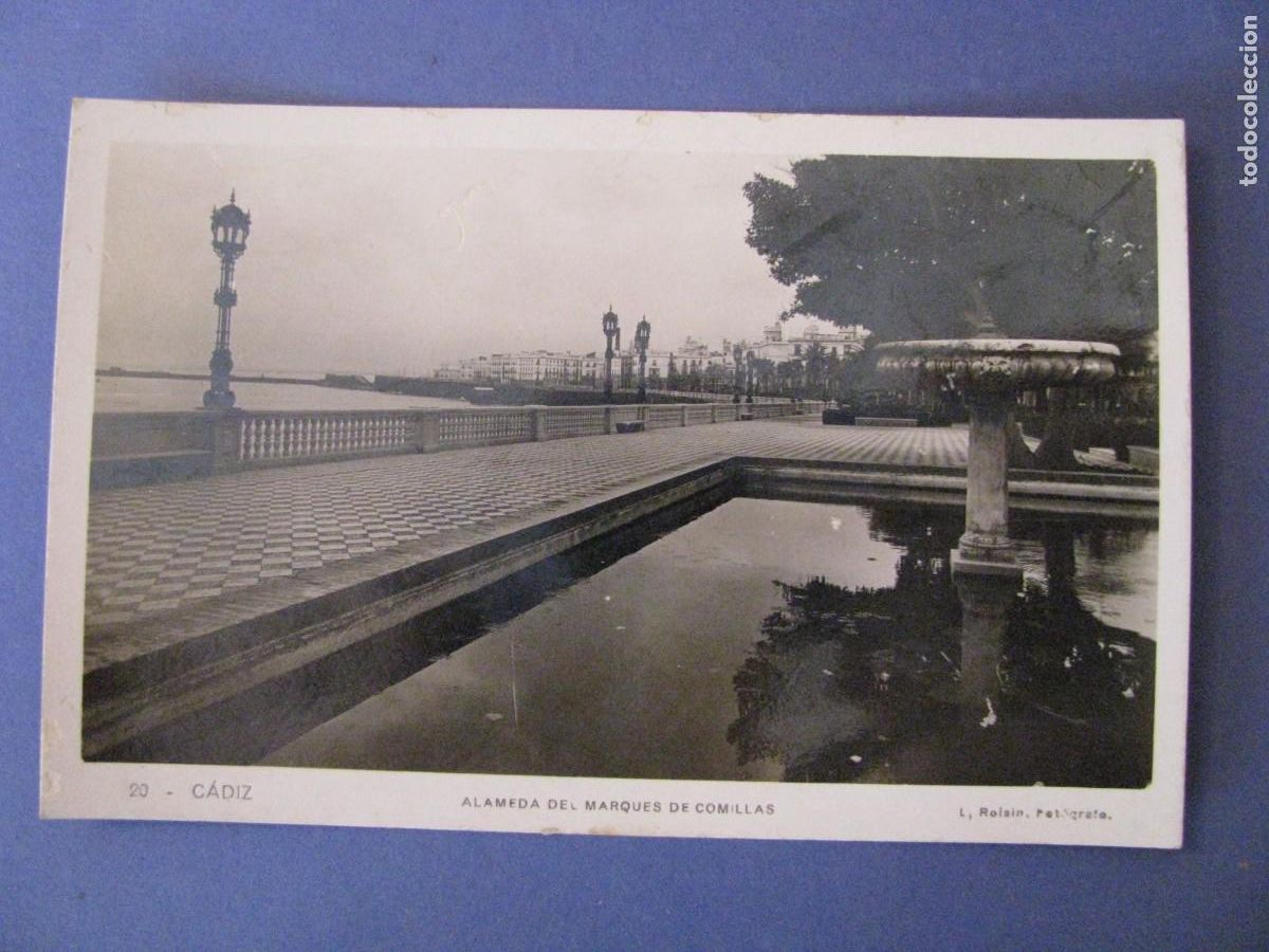 Postales: POSTAL FOTOGRAFICA DE CADIZ. ALAMEDA DE MARQUES DE COMILLAS. L. ROISIN. 29.