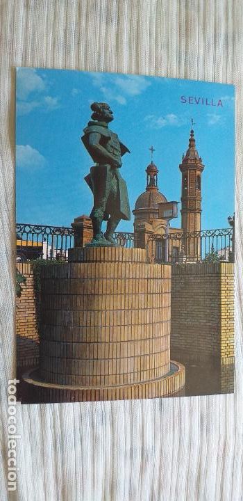 Cartes Postales: SEVILLA-RV-150X105mm-N&ordm;162-MONUMENTO A BELMONTE-PLAZA DEL ALTOZANO