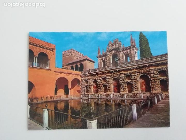 Postales: Reales Alc&aacute;zares de Sevilla Estanque de Mercurio Editorial San Pi N&ordm; 2 Monumentos Andaluc&iacute;a