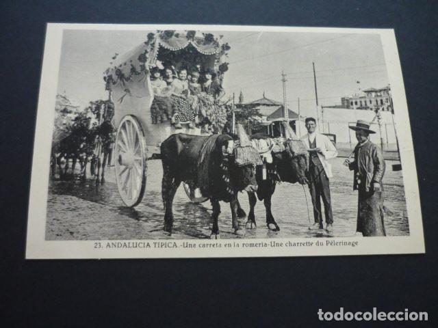 Postcards: ANDALUCIA TIPICA ROMERIA DEL ROCIO UNA CARRETA EN LA ROMERIA