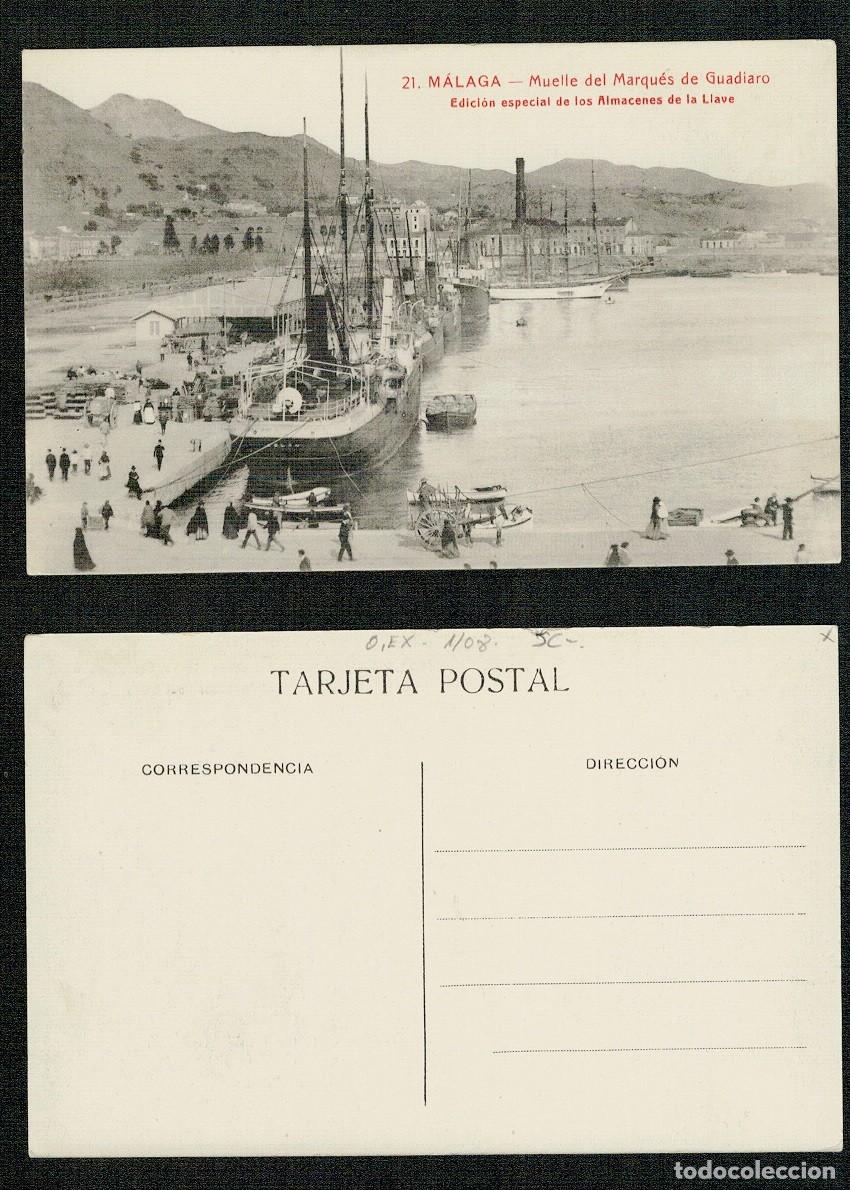 Postais: Postal de M&aacute;laga. Muelle del Marqu&eacute;s de Guadiaro. Ed. Almacenes de la Llave.