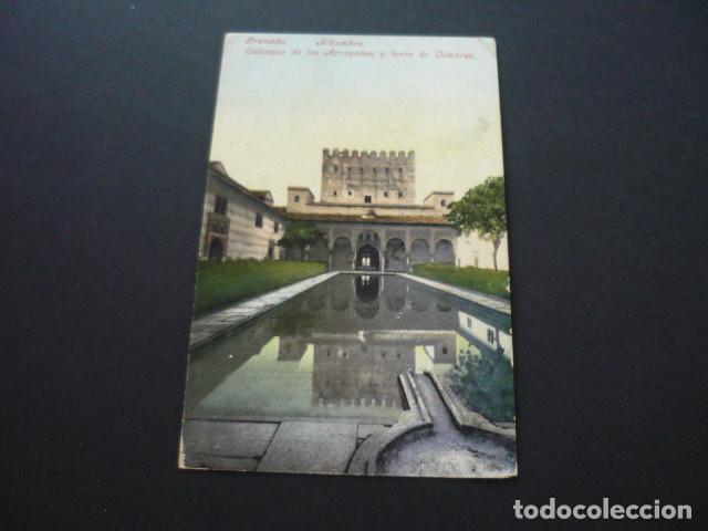 Postales: GRANADA ALHAMBRA ESTANQUE DE LOS ARRAYANES Y TORRE DE COMARES ED. PURGER 5831 - Foto 1