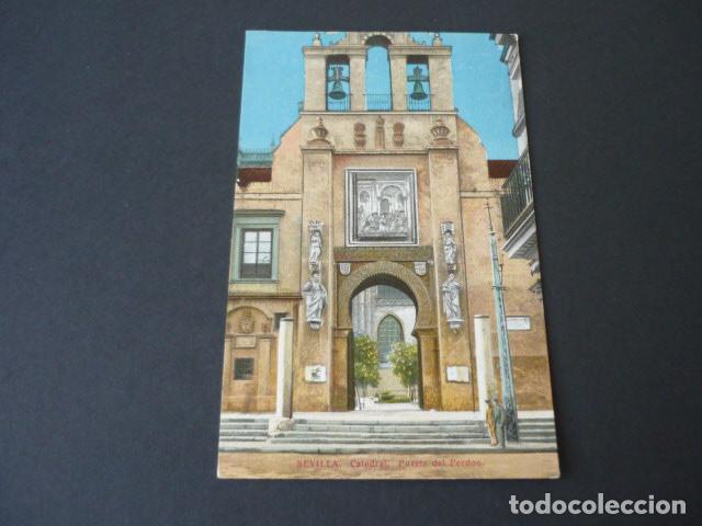 Postales: SEVILLA CATEDRAL PUERTA DEL PERDON - Foto 1
