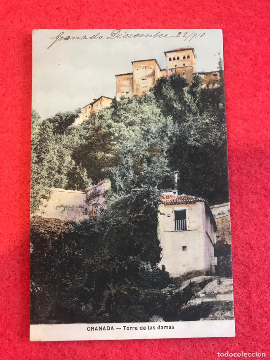 Postales: POSTAL. GRANADA. TORRE DE LAS DAMAS. ESCRITA. - Foto 1