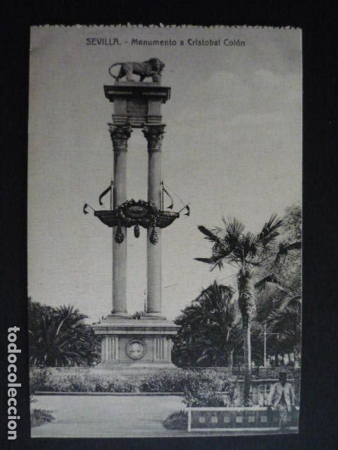 Postales: SEVILLA MONUMENTO A CRISTOBAL COLON - Foto 1