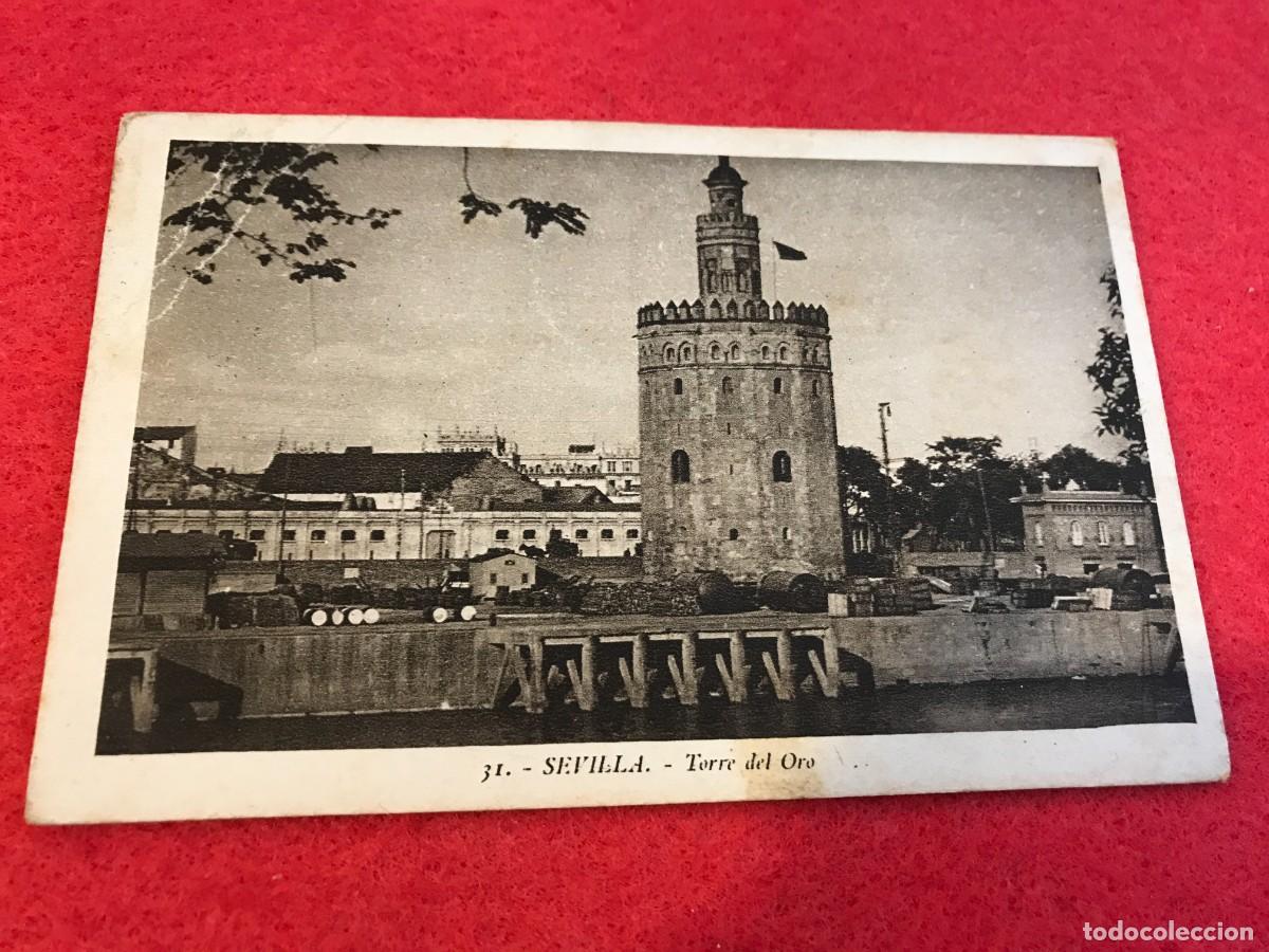 Postales: POSTAL. ESCRITA. SEVILLA. TORRE DEL ORO - Foto 1