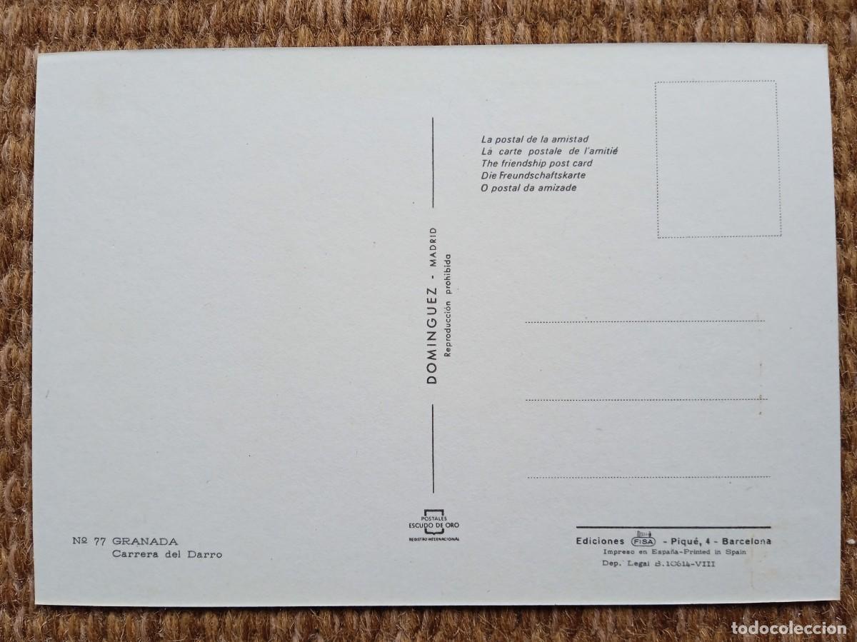 Postales: GRANADA - CARRERA DEL DARRO - DOMINGUEZ - Foto 2