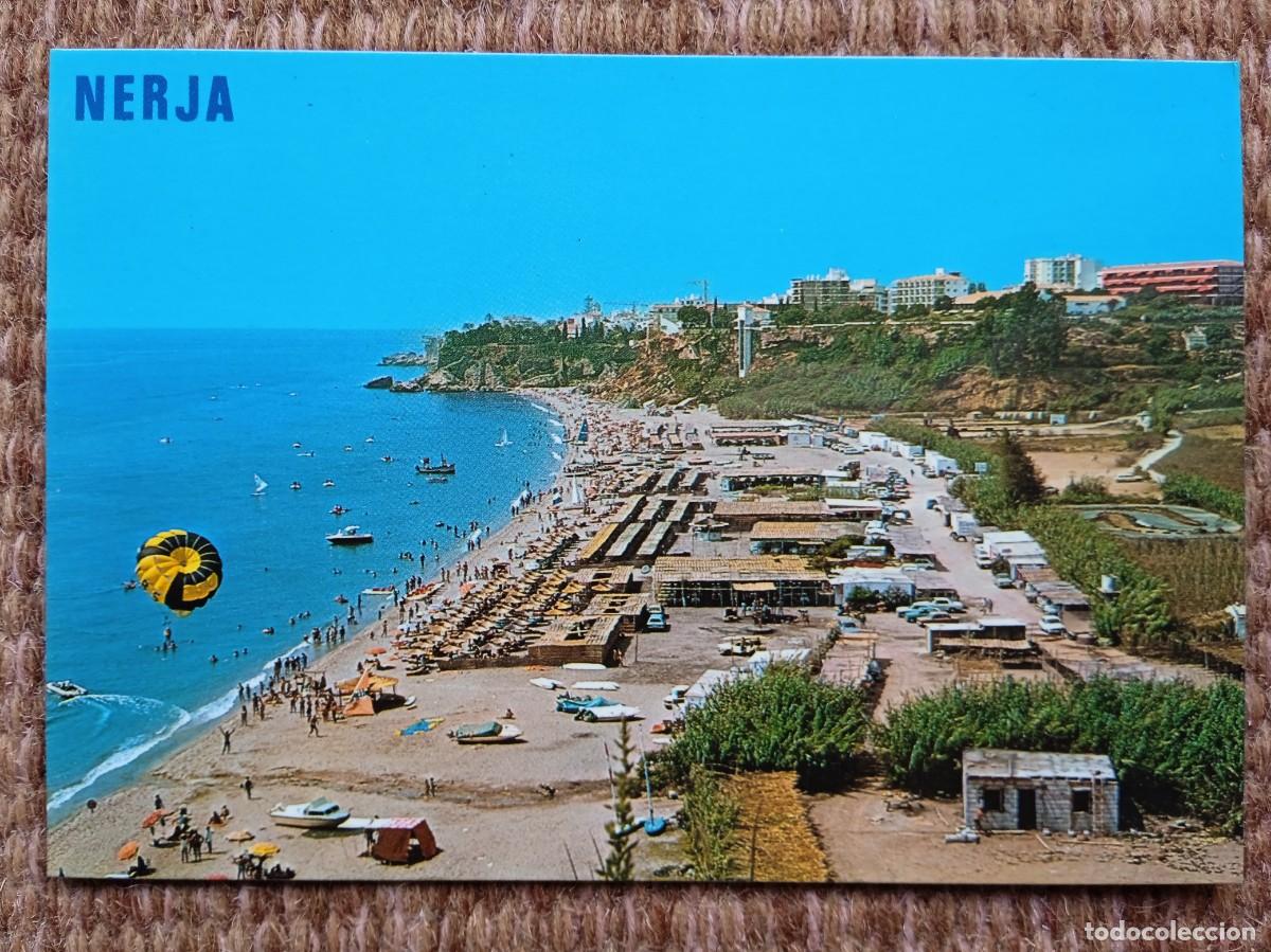 Postales: NERJA - MALAGA - PLAYA DE BURRIANA - ED. SOM - Foto 1