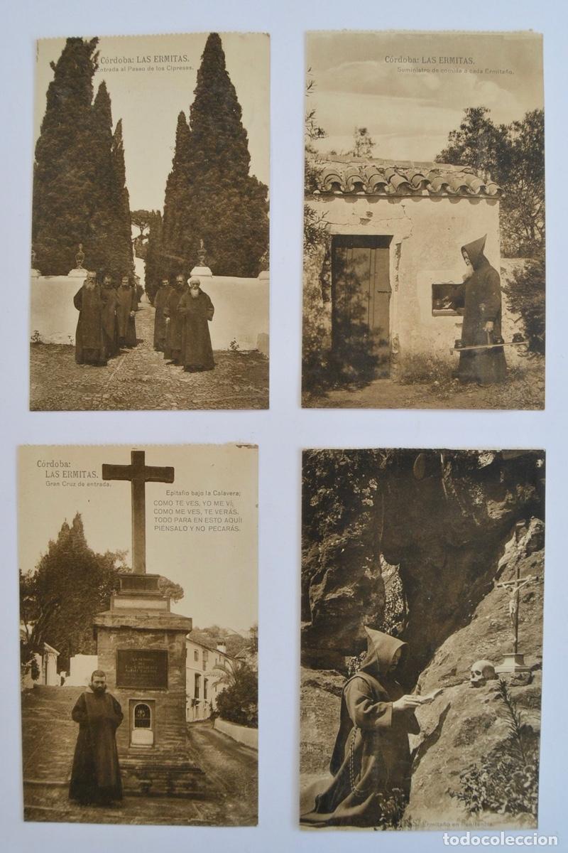 Postales: Lote de 4 Postales. C&oacute;doba, Las Ermitas. Vida de los Monjes. Hauser y Menet. Sin circular.Circa 1920