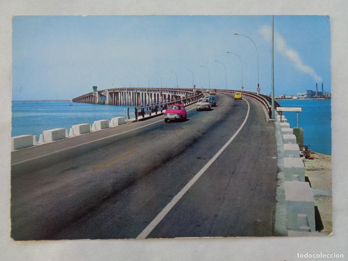 Postales: POSTAL DE CADIZ : PUENTE JOSE LEON DE CARRANZA . A&Ntilde;OS 70
