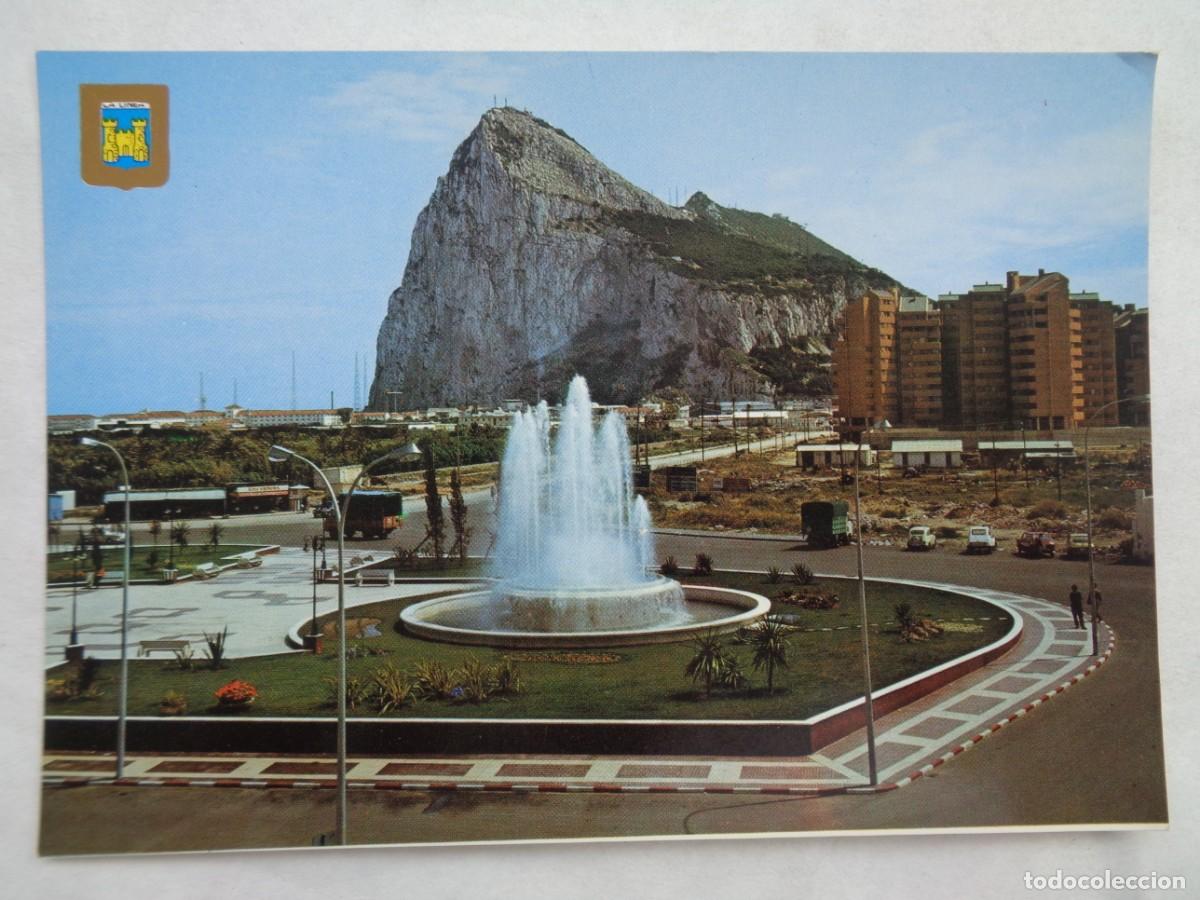 Postales: POSTAL DE LA LINEA DE LA CONCEPCION ( CADIZ ): PE&Ntilde;ON DE GIBRALTAR . A&Ntilde;OS 60 - 70