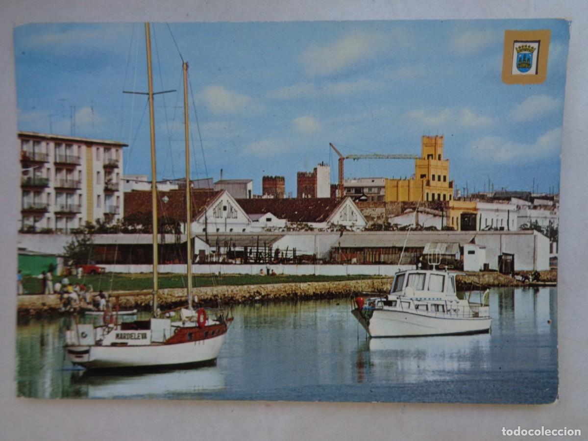 Postales: POSTAL DEL PUERTO DE SANTA MARIA( CADIZ ): RIO GUADALETE . A&Ntilde;OS 60 - 70