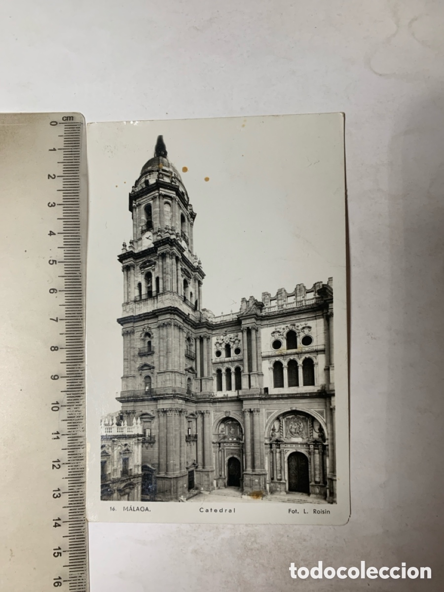 Postales: POSTAL. MALAGA. C&Aacute;TEDRAL. L. ROISIN, FOT&Oacute;GRAFO. FECHADA, 4 AGOSTO 1944.