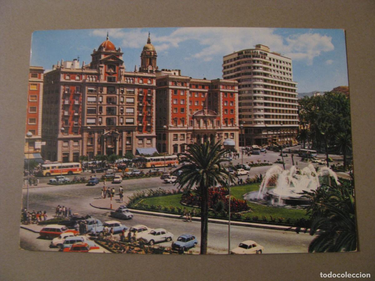 Postales: POSTAL DE MALAGA. ACERA DE LA MARINA. HOTEL MALAGA PALACIO. GARCIA GARRABELLA. ESCRITA.