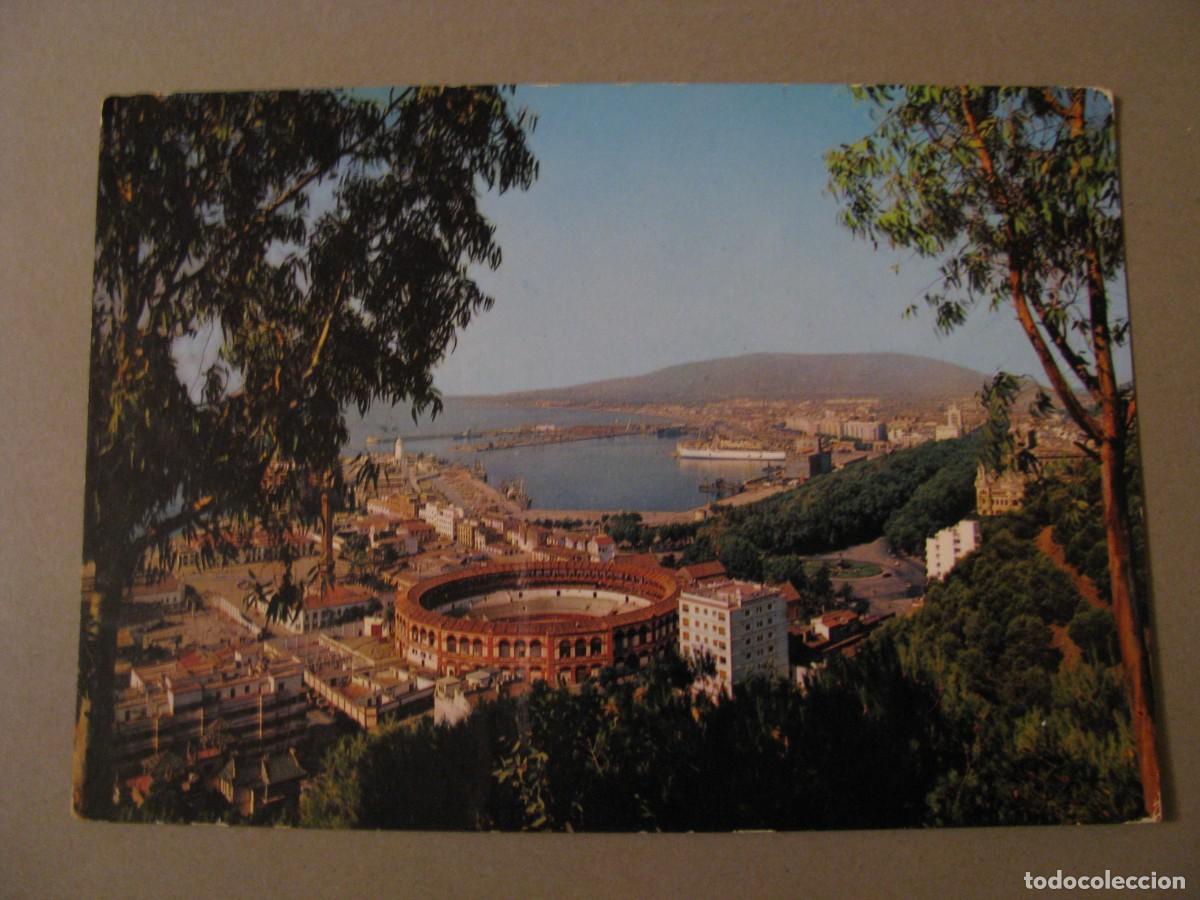 Postales: POSTAL DE MALAGA. VISTA PARCIAL. PLAZA DE TOROS Y PUERTO. BEASCOA.